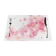 thumbnail image 1 of YFYANG Washable Heat-Resistant Placemats, 70% PVC/30% Polyester, Pink Watercolor Flowers Kitchen Table Mat, 12" x 18" 1 Pcs, 1 of 6