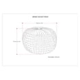 thumbnail image 5 of SIMPLIHOME Renee Pouf Rond, Repose-Pieds, Rembourré en Velours Gris Ardoise, pour le Salon, la Chambre et la Chambre d'Enfant, Transitionnel, Moderne, 5 of 5