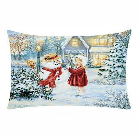 Merry Christmas Rectangle Cushion Cover Throw Pillow Case