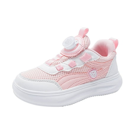 

8QIDA Athletic Shoes for Girls Size 3.5 Fashion Autumn Children Girls Sports Shoes Flat Thick Bottom Lightweight Non up Easy To Wear Mesh Upper Breathable and Comfortable 13.5-14 Years