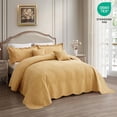 thumbnail image 2 of Blythease Oversized King Bedspread Cotton, Reversible Paisley Pattern Design, Lightweight Bedding Cover, 5 Piece Set, Honey Gold, 2 of 7