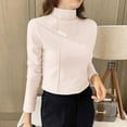 thumbnail image 5 of yillto Women Plus Size Cotton Shirts Long Sleeve Mock Neck T Shirt Causal Loose Tops Base Layer XL-5XL, 5 of 6
