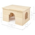 thumbnail image 6 of Wood House with Window, Chinchilla and Guinea Pigs Hut Hideout, 6 of 6