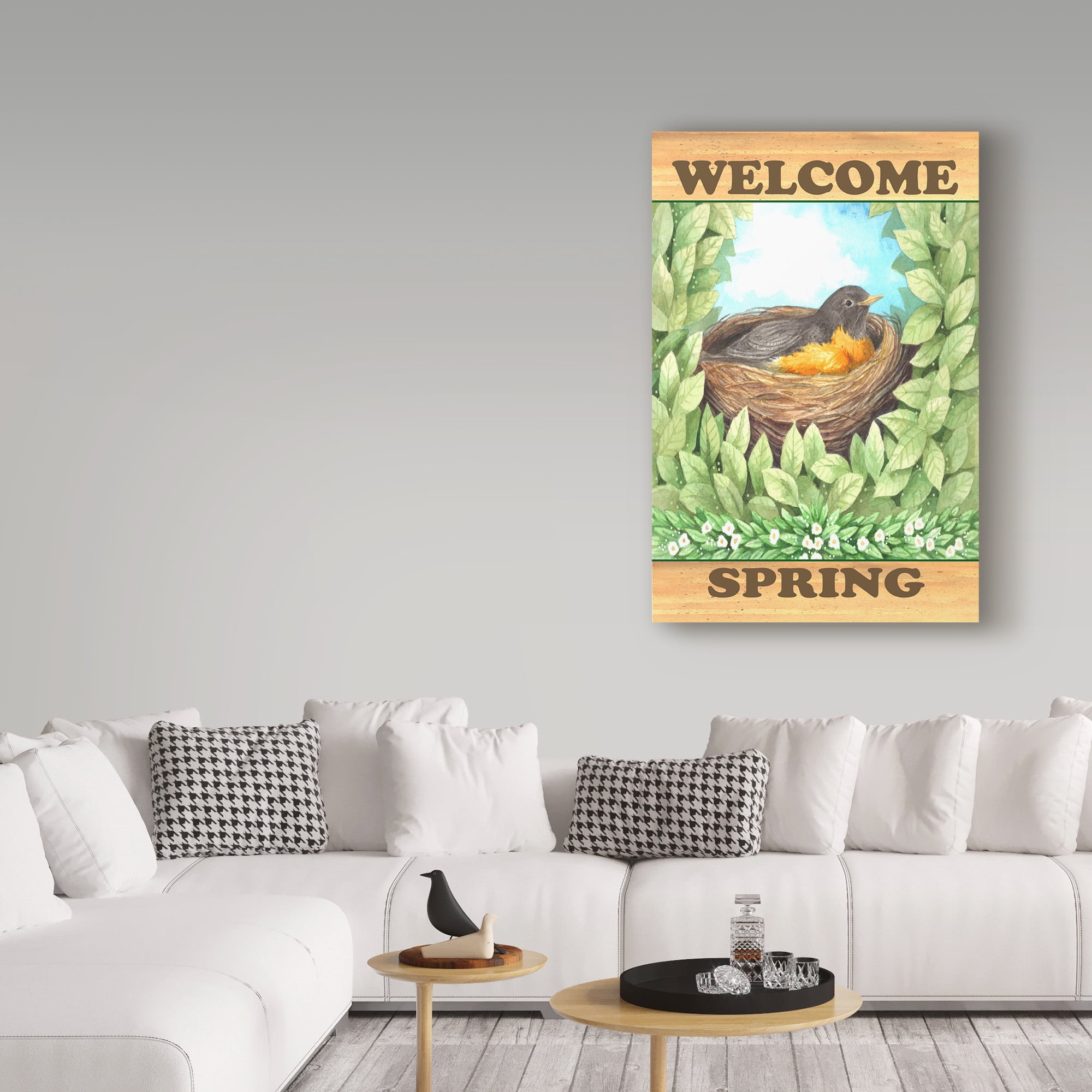 Trademark Fine Art 'Welcome Spring Robin' Canvas Art by Melinda Hipsher