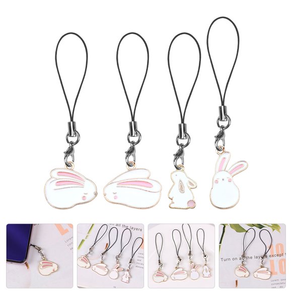 WRISTBIQUE 4Ud Cadena Para Teléfono Con Colgante Móvil Accesorio Adorable Y Duradero