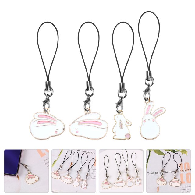 WRISTBIQUE 4Ud Cadena Para Teléfono Con Colgante Móvil Accesorio Adorable Y Duradero