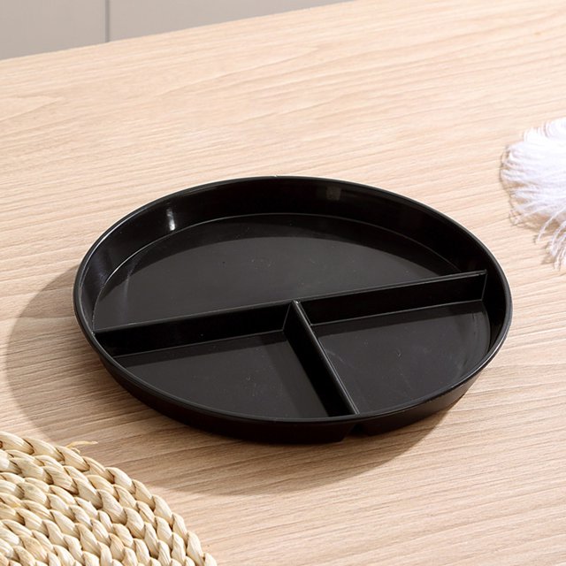 ONFD Three Grid Fat Reducing Meal Plate Wheat Straw Fall Household Plate 3 Grid Plate Special Plate Kid Plate