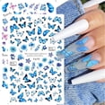 thumbnail image 2 of Nail Stickers Decoration Sticker Flower Black Blue Applique for Manicure Designs and Unique Nail Fashion, 2 of 2