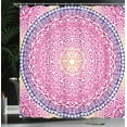 thumbnail image 3 of Ambesonne Pink Mandala Shower Curtain, Vibrant Harmony, 69"Wx75"L, Magenta Purple Peach, 3 of 4