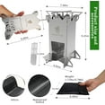 thumbnail image 2 of GEERTOP Wood Burning Camping Rocket Stove, Portable Backpacking Stainless Steel Wood Stove Camping Gear Accessories for Emergency Survival Outdoor Hiking Travel Picnic BBQ, 2 of 6