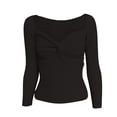 thumbnail image 3 of Puntoco Suéter Moda Mujer Casual Manga Larga Con Cuello En V Sudadera Sólido Blusa De Punto tops Liquidación De Navidad Puntoco Puntoco-5374, 3 of 8