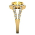 thumbnail image 3 of Halo Engagement Ring for Women - 2.6ct Simulated Yellow Diamond in 14K Yellow Gold Promise Ring, 3 of 6