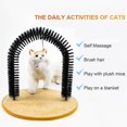 thumbnail image 1 of Cat Self Massager Cats Arch Self Groomer Scratcher Toy Brush Cat Scratching Pad, 1 of 5