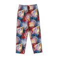 thumbnail image 4 of Goofa Hawaiian Style Printed Soft Pajama Pants for Women, Wide Leg Comfy Casual Lounge Yoga Pants-Medium, 4 of 9