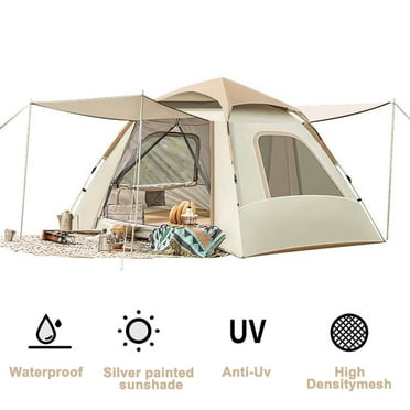 Ggpg 4 Person Instant Camping Tent, Automatic Easy Pop up Tents for Waterproof Camping Family Beach