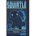 thumbnail image 2 of Men's Pokemon Squirtle Retro Grid  Graphic Tee Navy Blue Heather 3X Large, 2 of 4