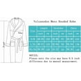 thumbnail image 2 of VULCANODON Mens Robe with Hood, Fleece Bathrobe Plush Robes for Men（Buffalo Plaid-Navy，XX-3X-Large）, 2 of 6