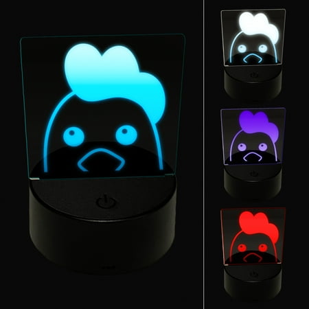 

Peeking Chicken LED Night Light Sign 3D Illusion Desk Nightstand Lamp