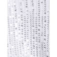 thumbnail image 5 of DARING DIVA Women's 3/4 Sleeve V Neck Sparkly Blouses S Silver, 5 of 6