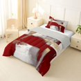 thumbnail image 2 of Homewish Watercolor Gradient Twin Comforter Sets,Minimalism Aesthetic Bedding Set,Red Gold,Light Gray Reversible,2-Piece,1 Comforter and 1 Pillowcase, 2 of 7