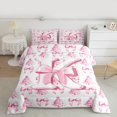 thumbnail image 2 of Homewish Personalized Initial K 2pcs Bedding Comforter Set For Teens Boys Girls,Merry Christmas Tree Twin Comforter Sets,Cute Ribbon Bow Breathable Bedding Set,Microfiber Bedroom Decor,Reversible, 2 of 8