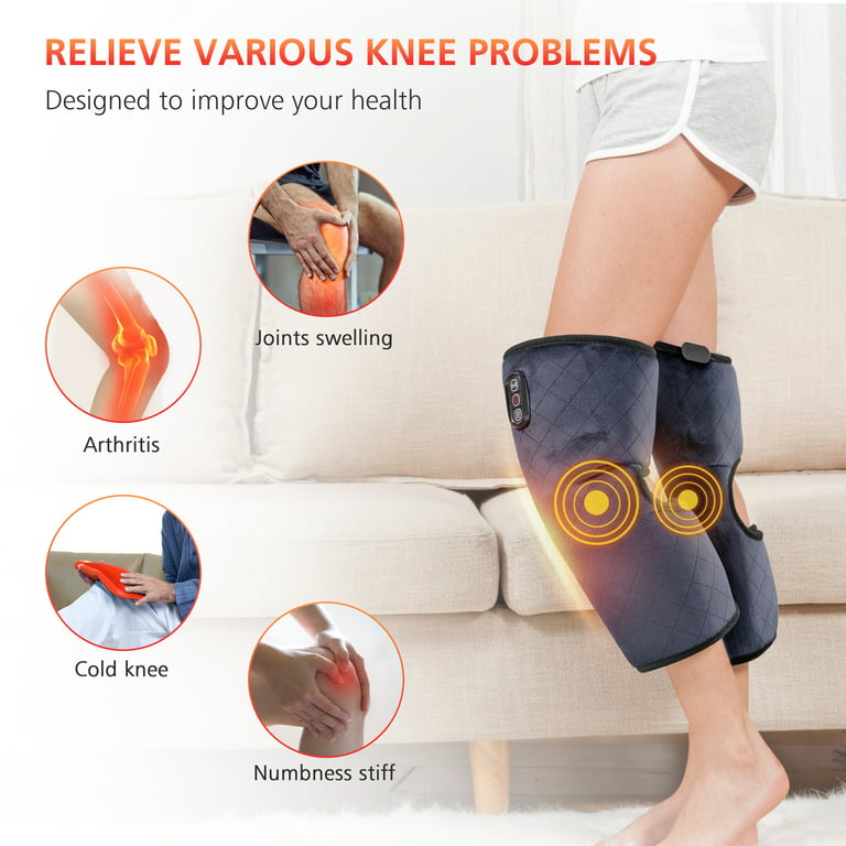 Comfier Heated Vibration Knee Massager, Shoulder Knee Brace Wrap for Pain  Relief, Eletric Knee Heating Pad