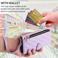 thumbnail image 6 of For Samsung Galaxy Note 20 Ultra Wallet Case: with RFID Blocking Card Slots [5 Cards+1 Cash Slot+1 Zipper Pocket | Soft PU Leather Magnetic Snap | Crossbody & Wrist Strap Protective Cover,Purple, 6 of 13