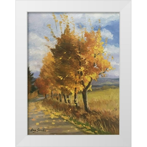 Strube, Ling 25x32 White Modern Wood Framed Museum Art Print Titled - Autumn Tints