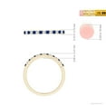 thumbnail image 6 of ANGARA Natural Blue Sapphire and Diamond Semi Eternity Wedding Ring in 14K Yellow Gold for Women (Size-1.5mm) | September Birthstone, Anniversary, Jewelry Gift for Women | Natural Blue Sapphire Ring, 6 of 10