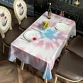 thumbnail image 2 of Colorful Tie Dye Pattern Rectangle Tablecloth 60"x102",Waterproof Polyester Rectangle Table Cloth, Wipeable Spillproof Polyester Tablecloth for Dining, Camping, Indoor and Outdoor, 2 of 6