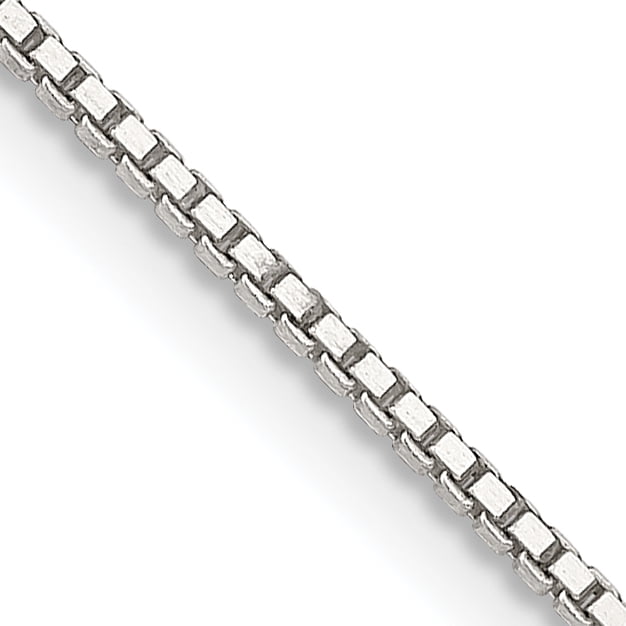 925 Sterling Silver 1.1mm Box Chain Necklace Pendant Charm