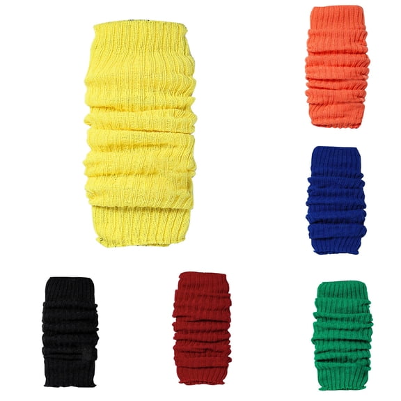 Warm Foot Covers For Women Solid Color Party Thigh High Socks Neon Colored Knitted Leg Warmers