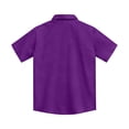 thumbnail image 5 of TIREOW Kids Boys Short Sleeve Dress Shirt Solid Color Button Down Shirt Summer Comfortable Casual Shirt Tops, 5 of 8