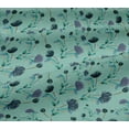 thumbnail image 4 of oneOone Cotton Jersey Aquamarine Fabric Flower & Leaves Watercolor Sewing Craft Projects Fabric Prints By Yard 58 Inch Wide, 4 of 4