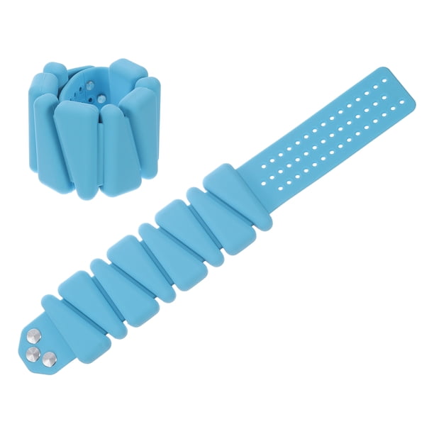 Pesas de muñeca Uxcell de 4 lb, pesas de tobillo ajustables, pesas para piernas portátiles, juego de 1 en azul cielo