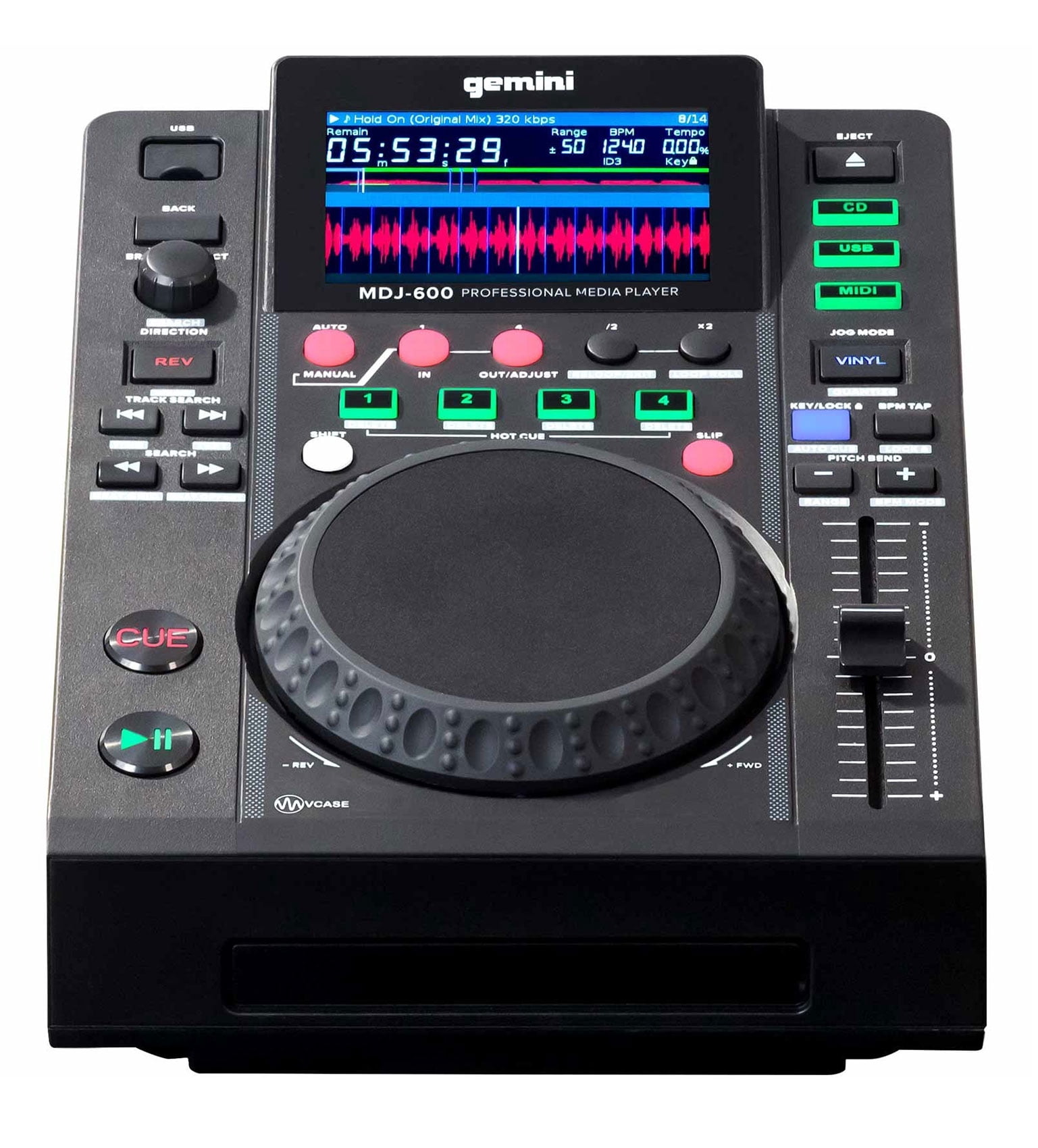 2) Gemini MDJ-600 USB/CD Media Players DJ MIDI Controllers+Mixer+Mic+Headphones