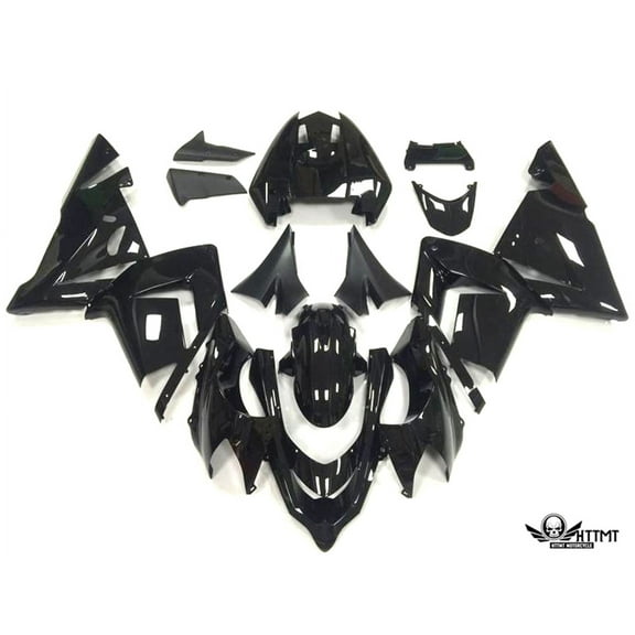 HTTMT- K1005- Gloss Black Injection Molded Fairing Kit For Compatible with Kawasaki Ninja ZX10R 2004 2005