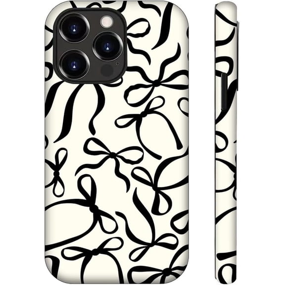 Case Compatible with iPhone 15 Pro Max, Ribbons Bow Phone Case for Girl Women, Durable Protection Case