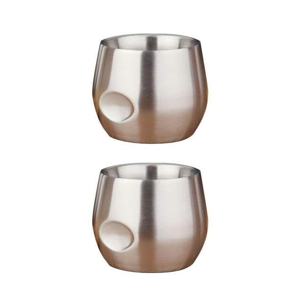 2 X Stainless Steel Glasses Double-walled Vacuum Cups for Travel &