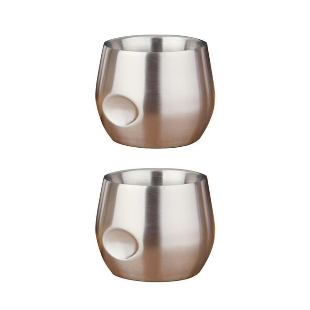Vaso de material acero inoxidable de 2 piezas, 7 oz | Taza con aislamiento de vacío de doble pared para , vino, cócteles, taza de