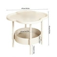 thumbnail image 3 of BiFandian 2 Tier End Table, Side Table with Removable Tray, Round Side End Table, Small Sofa Coffee Side Table, Waterproof Small Accent Table for Living Room, Bedroom, Bathroom, 3 of 9