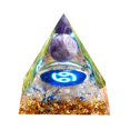 thumbnail image 2 of Zodiaco amatista piramide generador ergía Emf protección Natural torre ergía de meditación decoración ornamentos Cáncer Yotijar pirámide de energía, 2 of 4