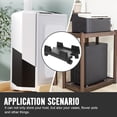 thumbnail image 2 of 2 Pieces Bracket Computer Stand Tower Wheels Pail Holder Castor Desktop Black, 2 of 8