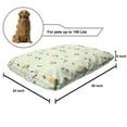 thumbnail image 2 of Flowers Insects Pet Bed, Charming Roses Chamomiles Bees on a Striped Background, Chew Resistant Pad for Dogs and Cats Cushion with Removable Cover, 24" x 39", Pastel Green Multicolor, by Ambesonne, 2 of 4