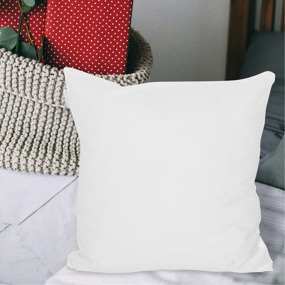 LIFKOME White Brushed Fabric Pillow Cover with Zipper Closure, Soft Pillowcase for Sofa Cushions and Home Decor