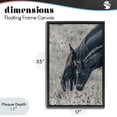 thumbnail image 4 of Stupell Industries Rustic Lodge New Graze Horses in Meadow Black Floating Frame Canvas Art, 17 x 25, by Nathan Larson, 4 of 8