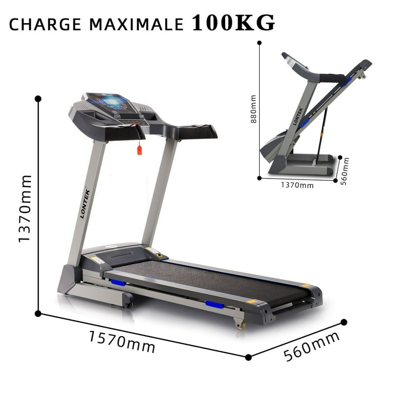 3.5Hp Folding Treadmill Incline Medium 330LBS Capacity Running Machine with Smart Shock Absorbing System Money Space Saving for Home Office Workout