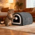 thumbnail image 5 of Smart Heated Cat Bed Cave Pet House for Indoor Cats & Small Dogs, Washable & Foldable , 13.78x10.63x9.84 inches, 5 of 7