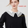 thumbnail image 3 of LoudSung Fake Collar Detachable Half Shirt Blouse False Collar Academic Style Suit Vest Design for Women Girls, 3 of 7