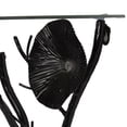 thumbnail image 4 of DecMode 24" x 12" Branch 1-Tier Black Floral Wall Shelf with Glass Top, 4 of 7